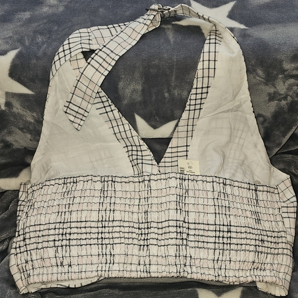 🛒💰Plaid Cropped Halter Vest - Picture 3 of 8